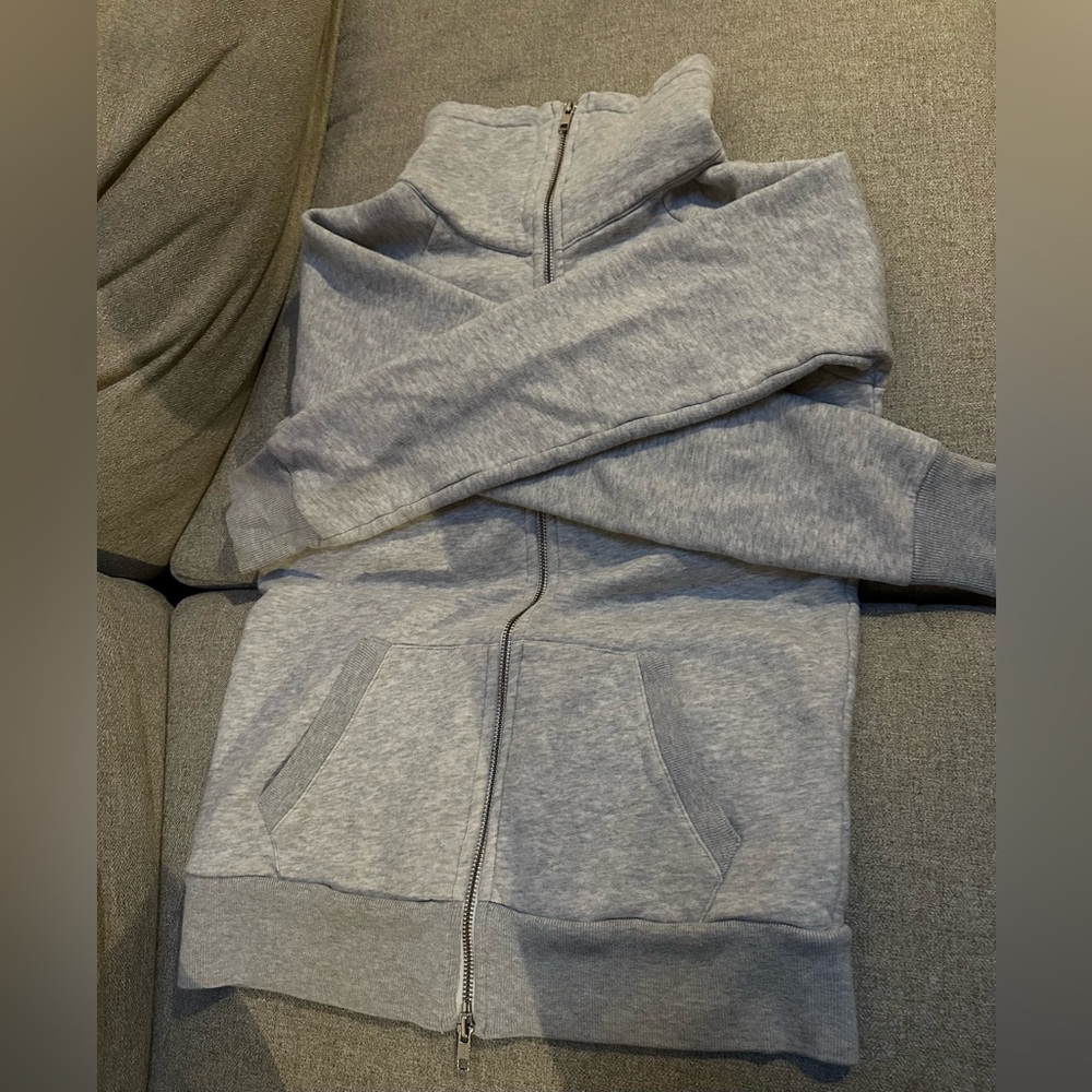 J. Crew Light Gray Zip-Up Sweater